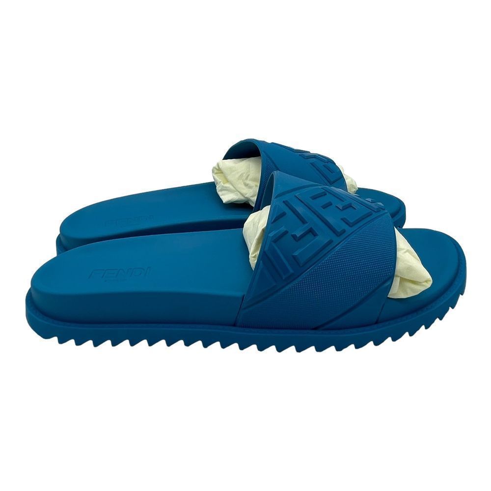 Blue Fendi FF logo Slides - Picture 6 of 12